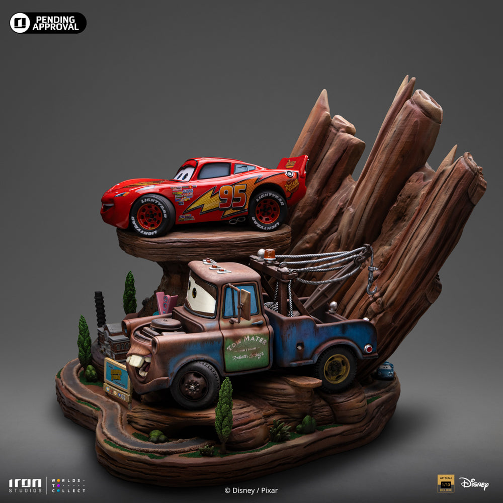 Digital Pre-Order - Statue Lightning Mcqueen & Tow Mater - Cars - Deluxe Art Scale 1/10 - Iron Studios