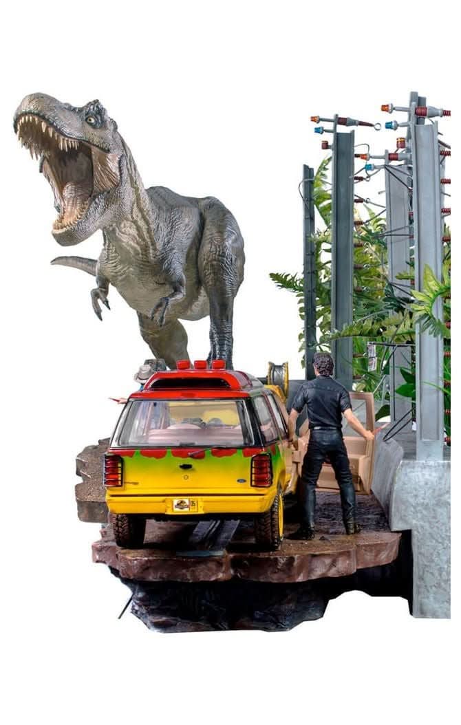 Statue T - Rex Attack - Art Scale 1/10 - Jurassic Park - Set A/B - Iron Studios
