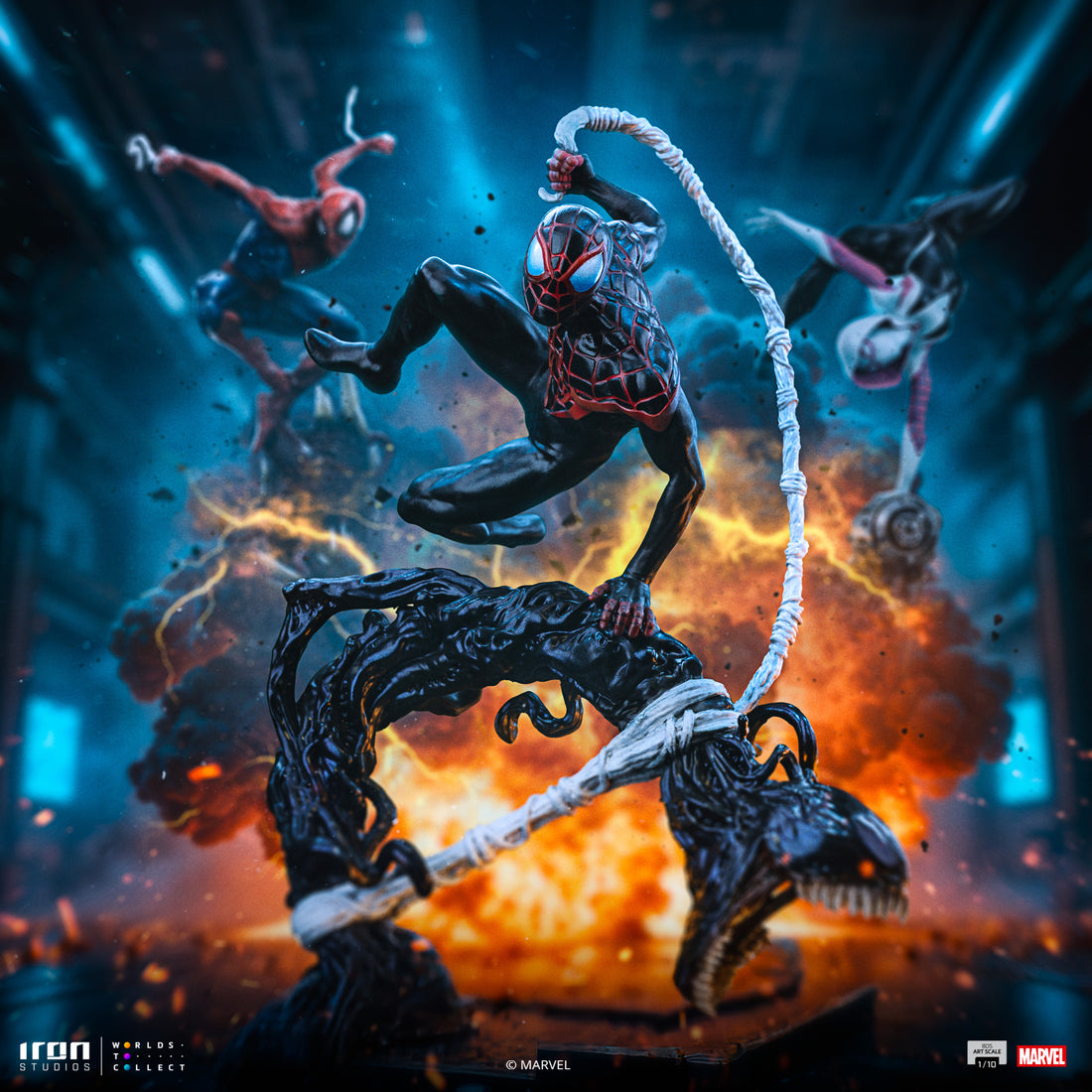 Pre-Order -  Statue Miles Morales - Spider-Man vs Villains Diorama - BDS Art Scale 1/10 - Iron Studios