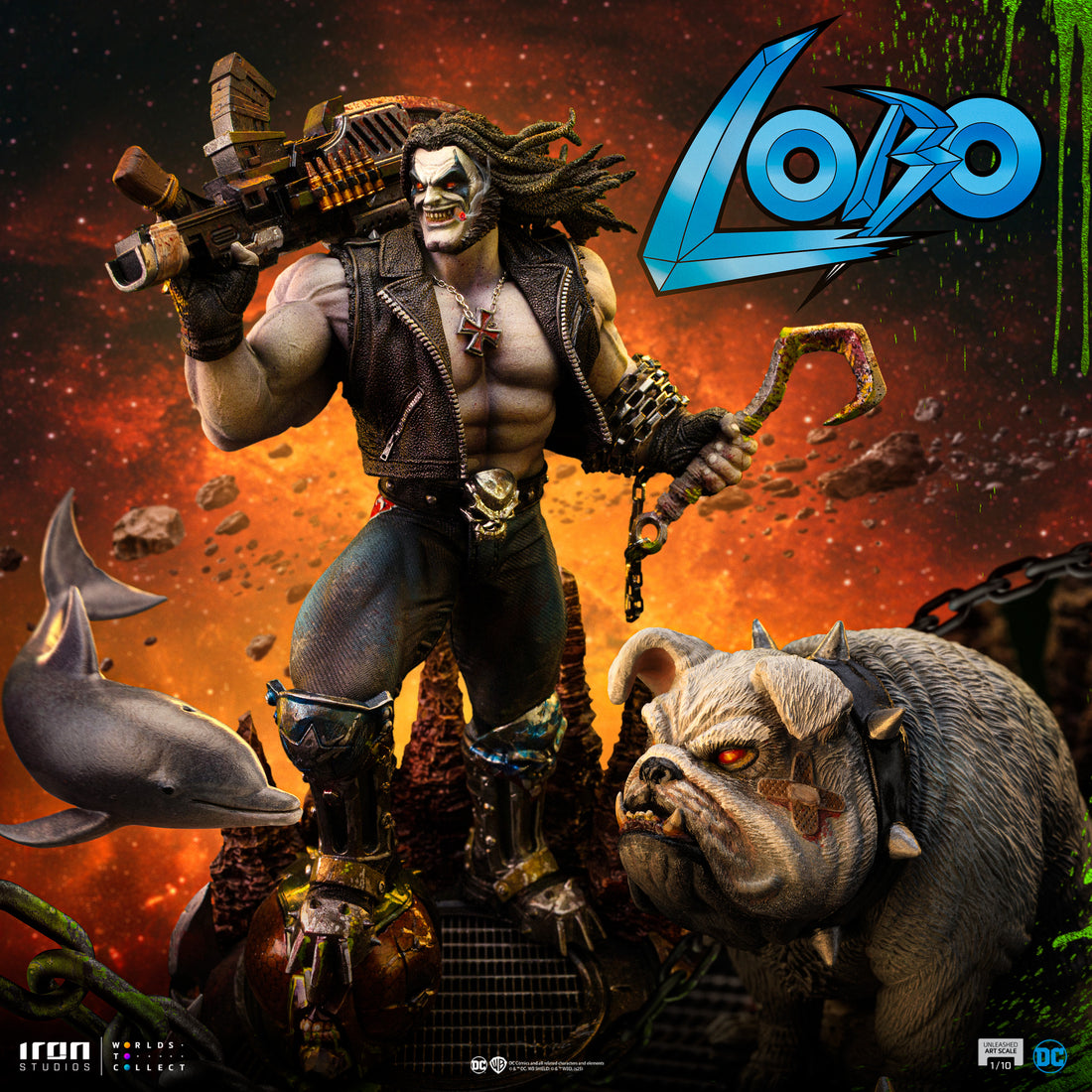 Pre-Order -  Statue Lobo Unleashed - DC Comics - Art Scale 1/10 - Iron Studios