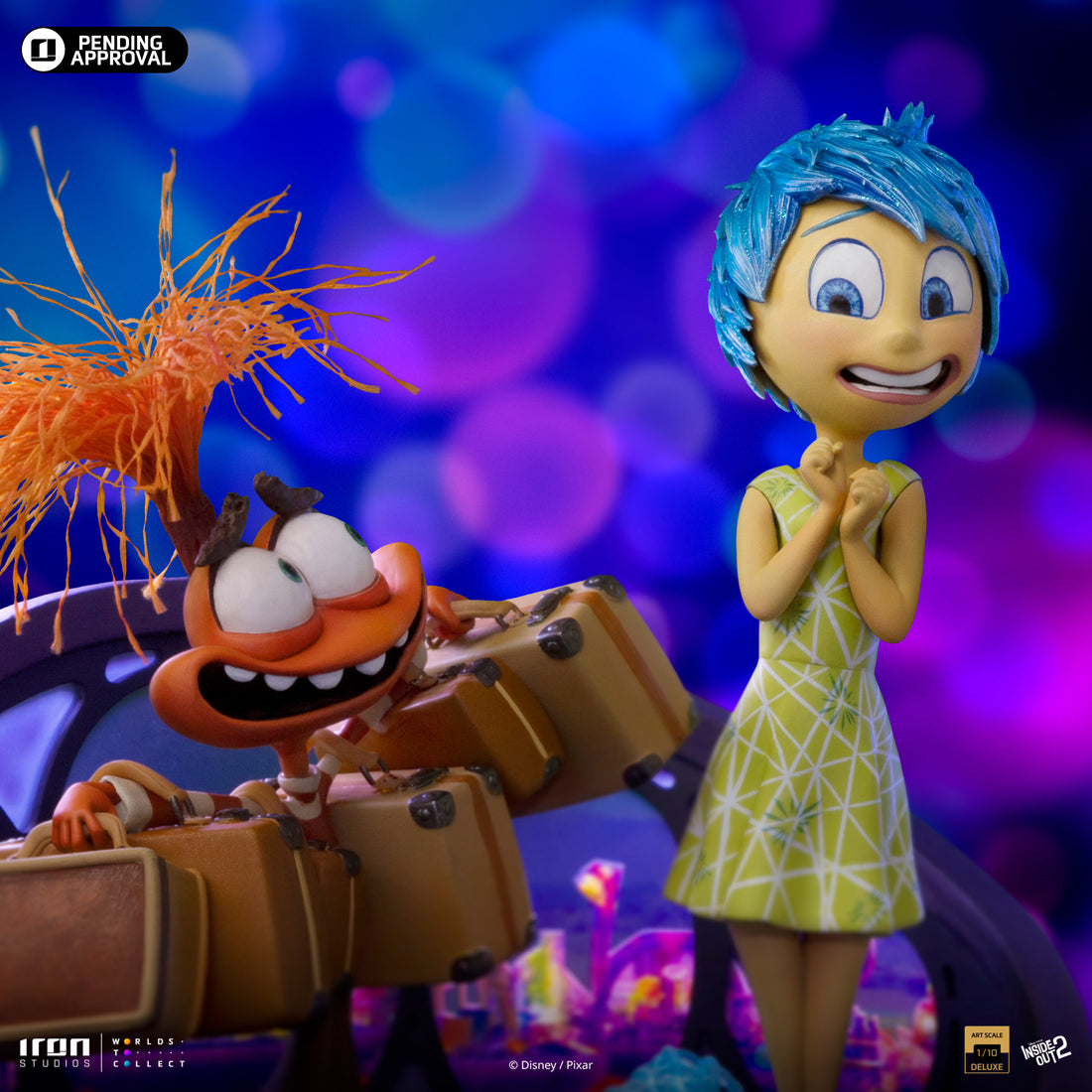 Digital Pre - Order - Statue Joy and Anxiety Deluxe - Inside Out 2 - Art Scale 1/10 - Iron Studios