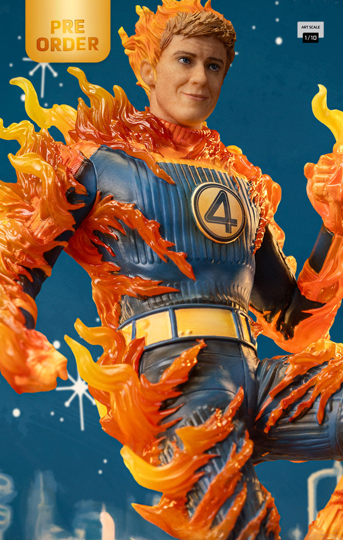 Pre-Order - Statue Human Torch (Blue Suit Variant) - Fantastic Four - Art Scale 1/10 - Iron Studios