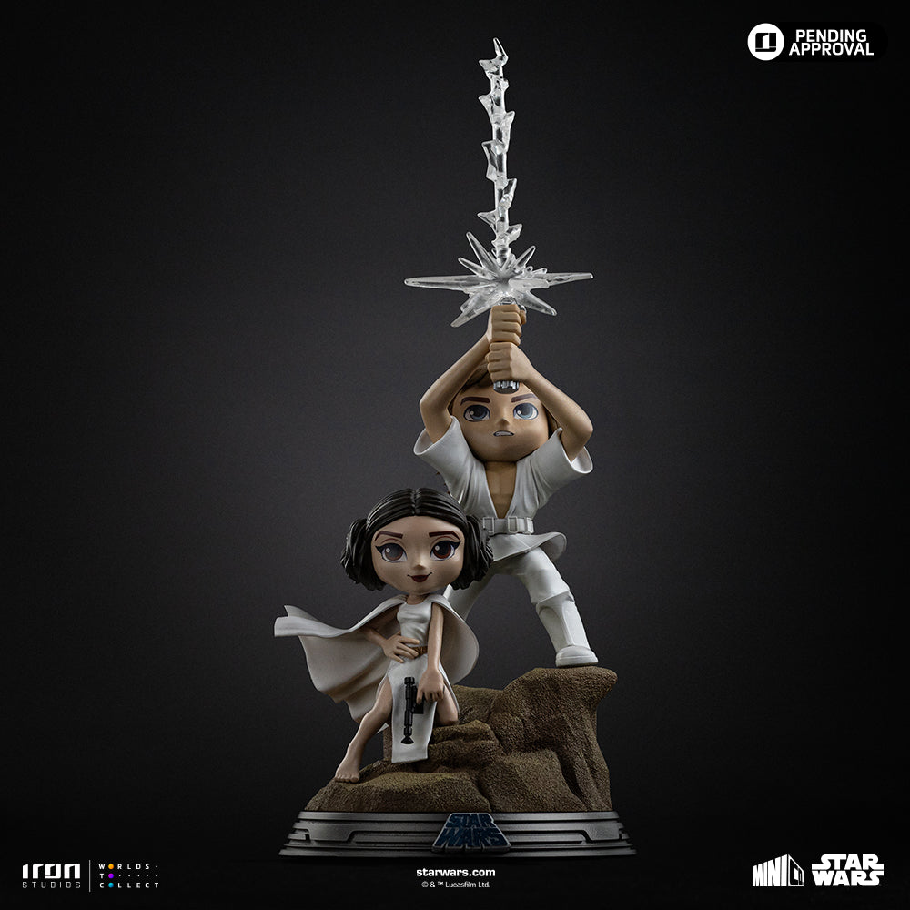 Pre-Order - Statue Luke and Leia - Star Wars - MiniCo - Iron Studios