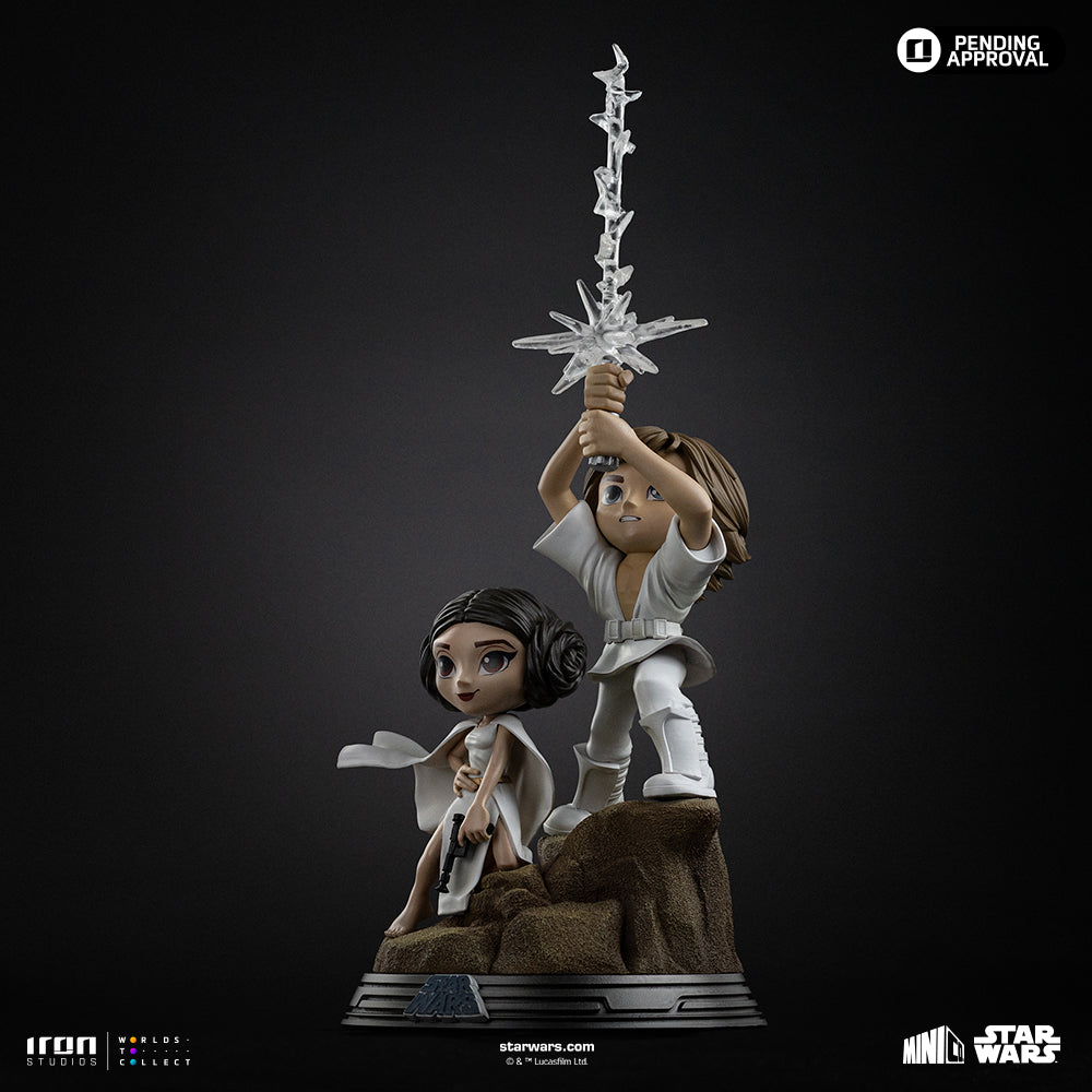 Pre-Order - Statue Luke and Leia - Star Wars - MiniCo - Iron Studios