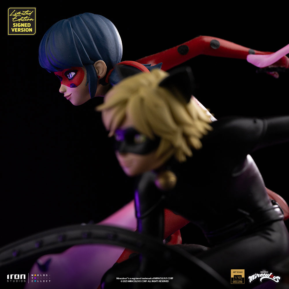 Pre-Order - Ladybug and Cat Noir - Miraculous 10th Anniversary Signed Edition - Deluxe Art Scale 1/10 - Iron Studios