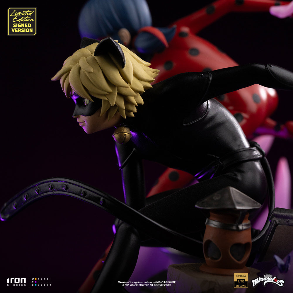 Pre-Order - Ladybug and Cat Noir - Miraculous 10th Anniversary Signed Edition - Deluxe Art Scale 1/10 - Iron Studios