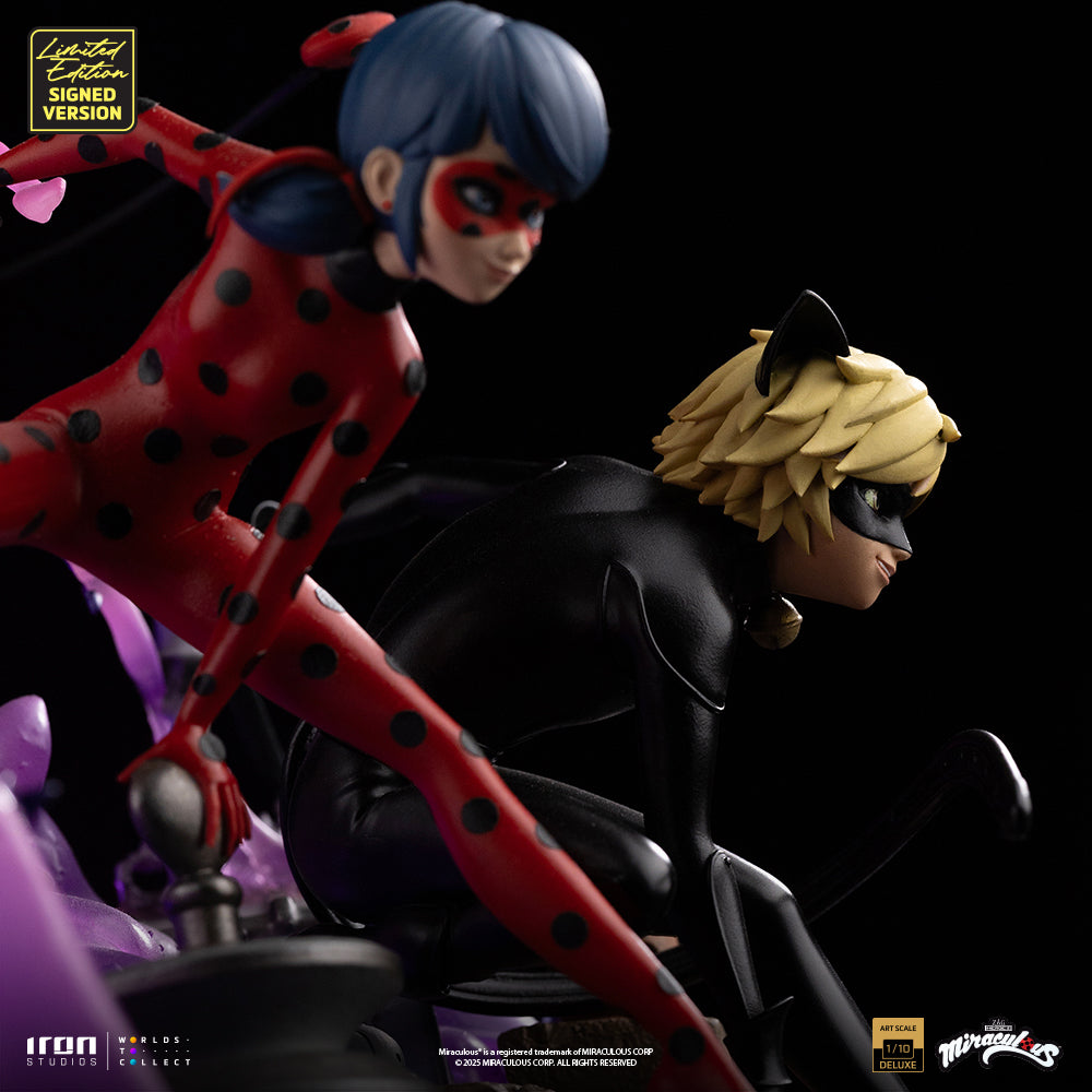 Pre-Order - Ladybug and Cat Noir - Miraculous 10th Anniversary Signed Edition - Deluxe Art Scale 1/10 - Iron Studios