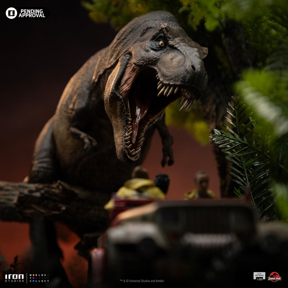 Digital Pre-Order - Statue T-Rex Chase - Jurassic Park - Demi Art Scale 1/20 - Iron Studios