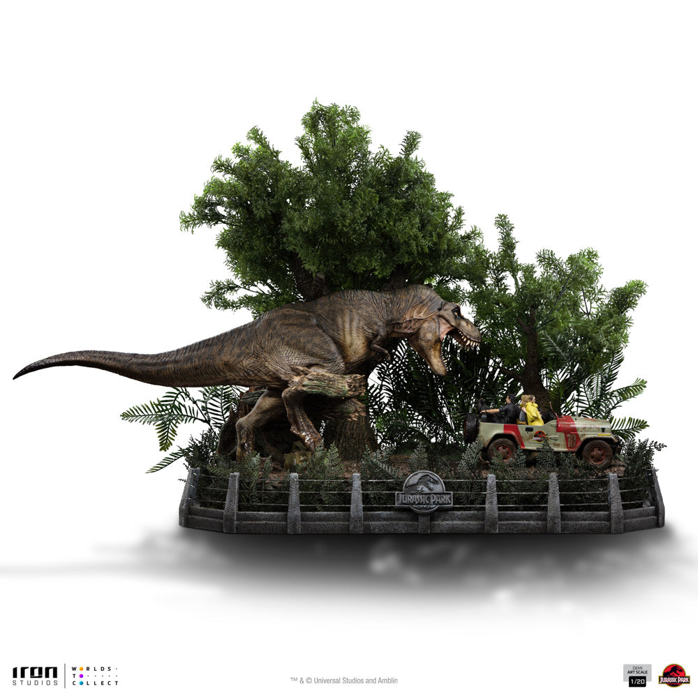 Digital Pre-Order - Statue T-Rex Chase - Jurassic Park - Demi Art Scale 1/20 - Iron Studios