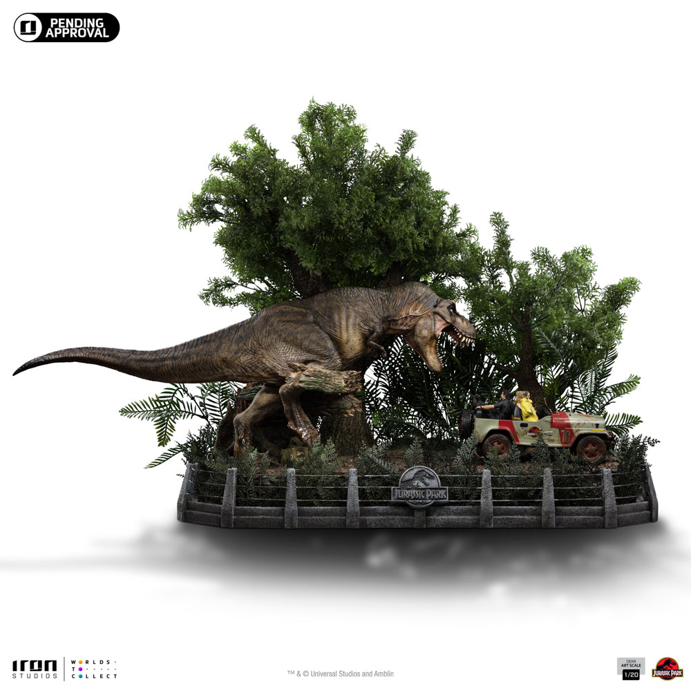 Digital Pre-Order - Statue T-Rex Chase - Jurassic Park - Demi Art Scale 1/20 - Iron Studios