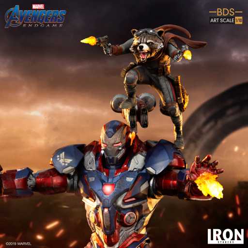 Statue Iron Patriot & Rocket - Avengers: Endgame - Art Scale 1/10 - Iron Studios