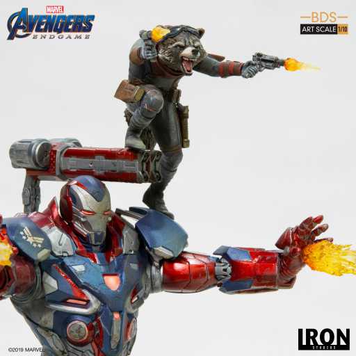 Statue Iron Patriot & Rocket - Avengers: Endgame - Art Scale 1/10 - Iron Studios