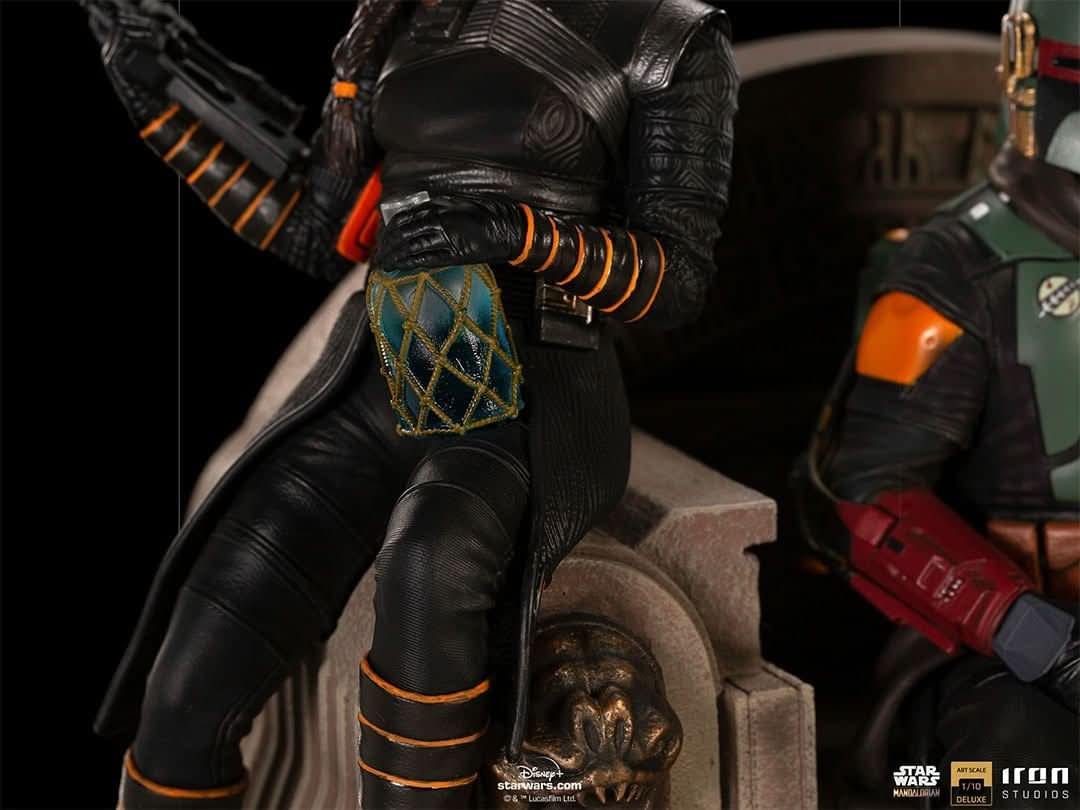 Statue Boba Fett and Fennec Shand on Throne Deluxe - The Mandalorian - Art Scale 1/10 - Iron Studios