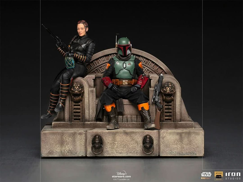 Boba Fett and Fennec Shand on Throne Deluxe - Star Wars: The Mandalorian - Art Scale 1/10 - Iron Studios