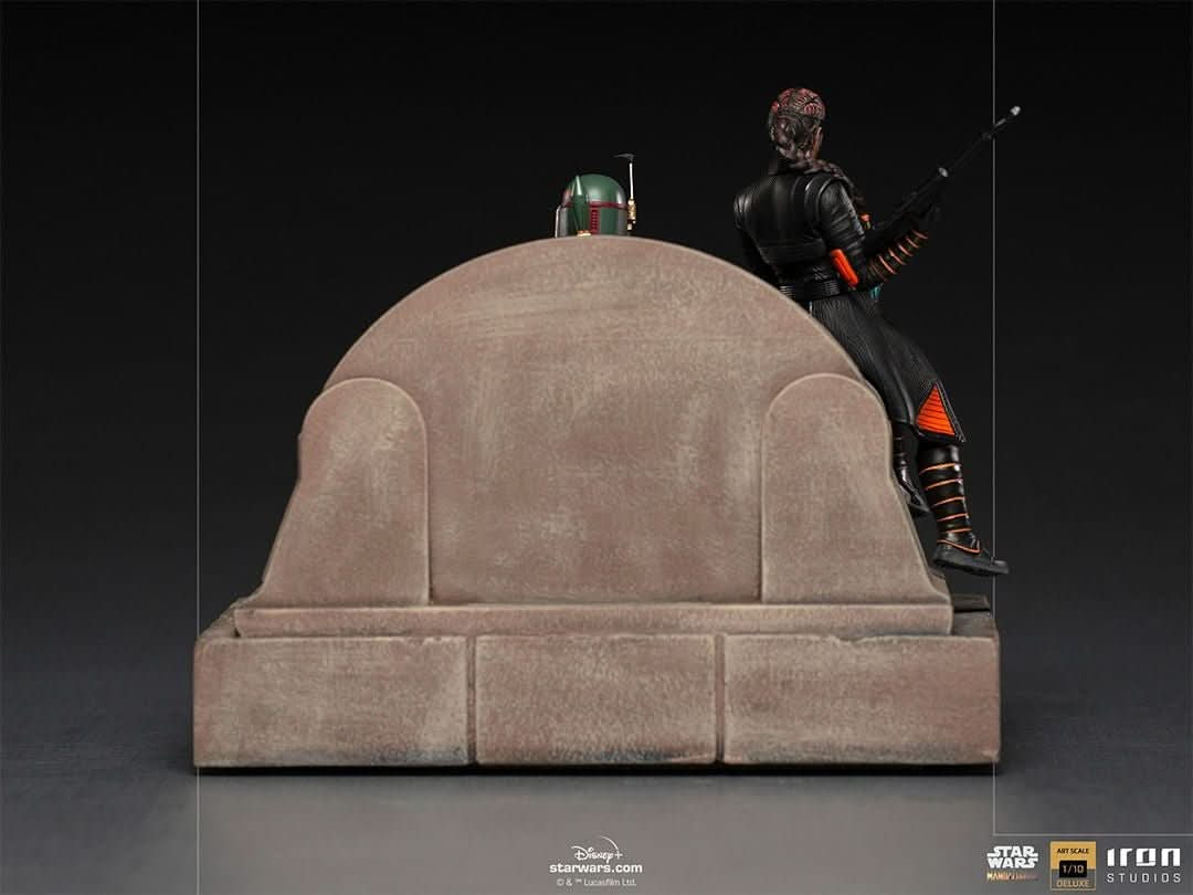 Statue Boba Fett and Fennec Shand on Throne Deluxe - The Mandalorian - Art Scale 1/10 - Iron Studios