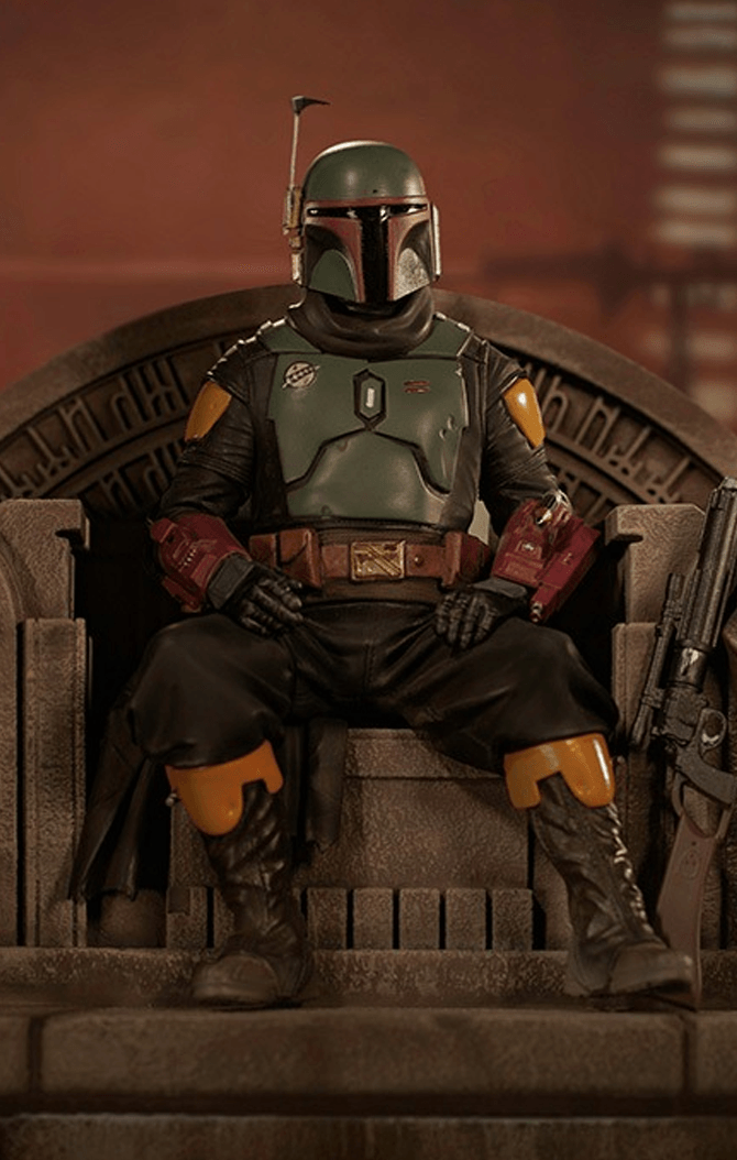 Statue Boba Fett on Throne Deluxe - The Mandalorian - Art Scale 1/10 - Iron Studios