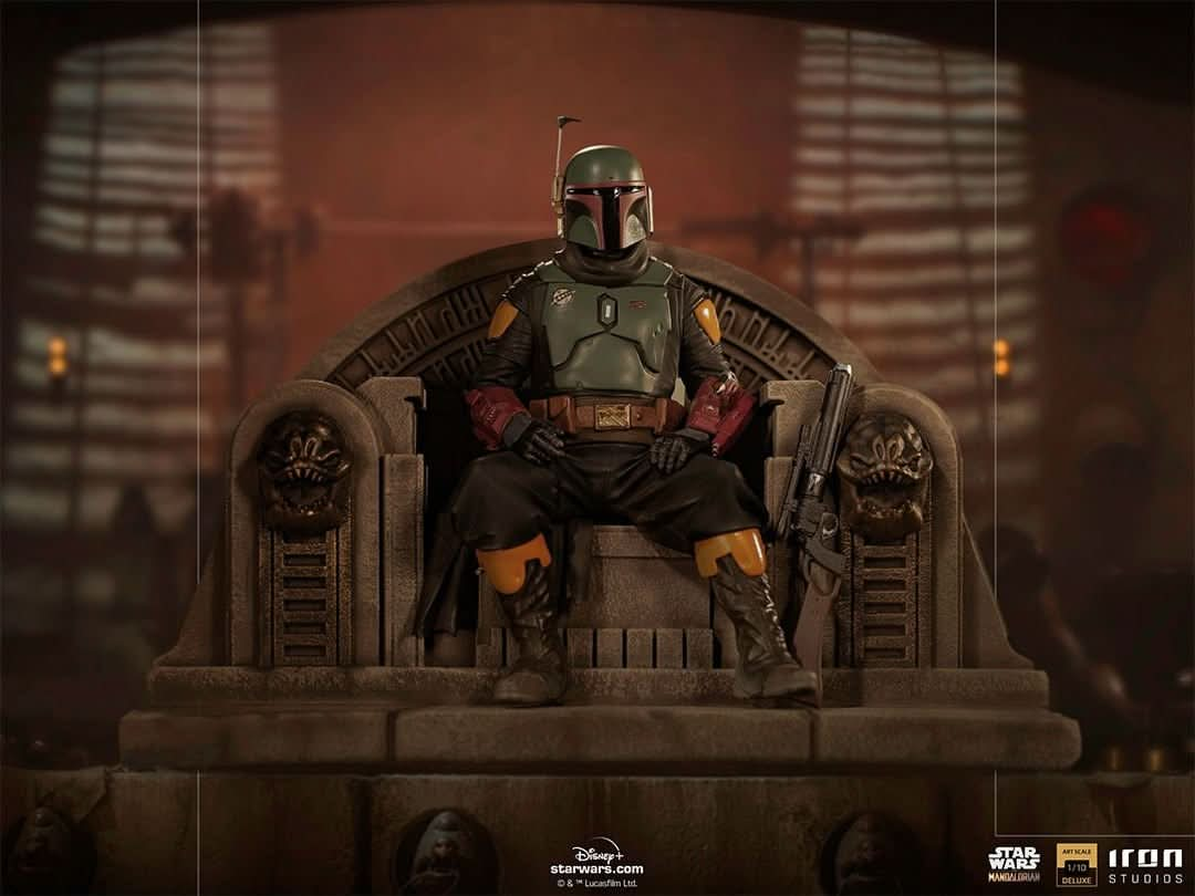 Statue Boba Fett on Throne Deluxe - The Mandalorian - Art Scale 1/10 - Iron Studios