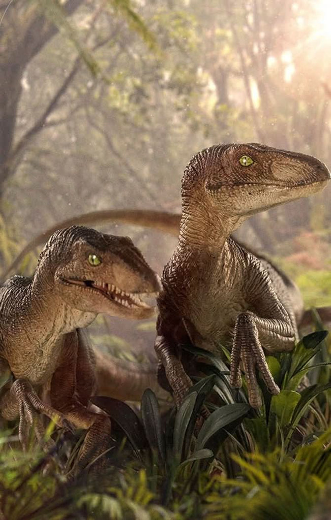 2 Female Raptors Just The Two Raptors - Jurassic Park - Art Scale 1/10 - Iron Studios ...