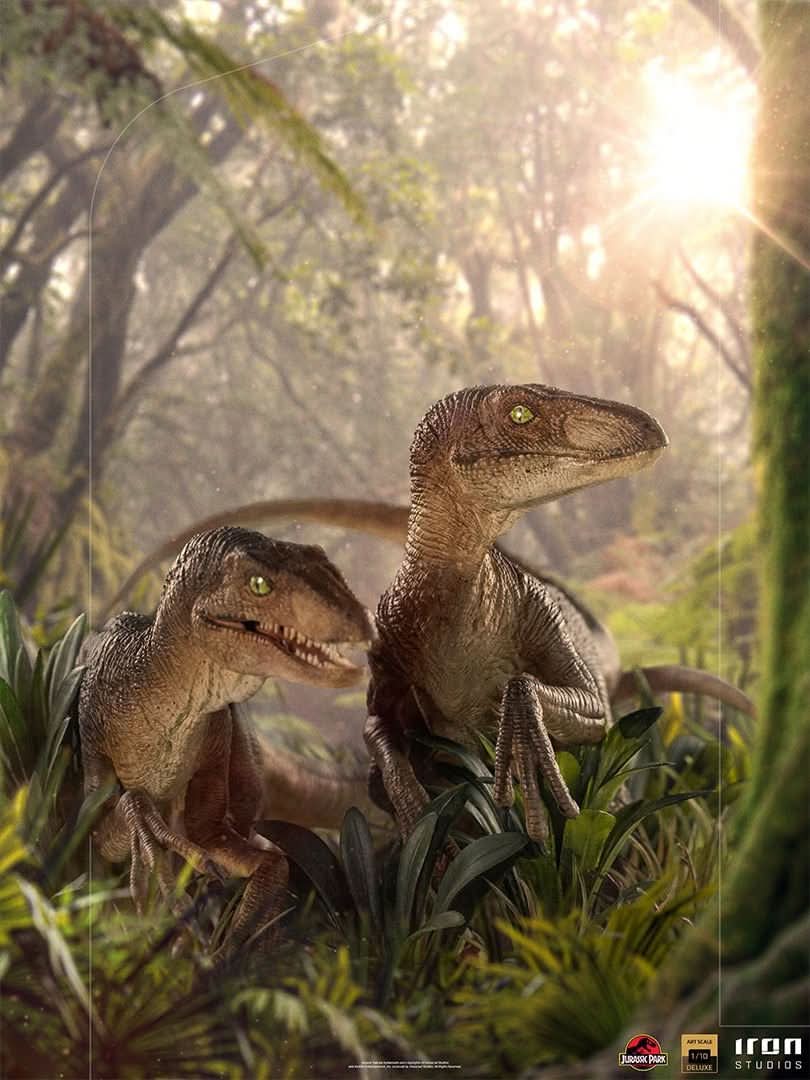 Just The Two Raptors - Jurassic Park - Art Scale 1/10 - Iron Studios ...