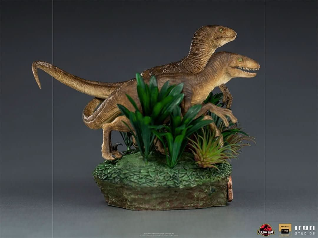 Statue Just The Two Raptors Deluxe - Jurassic Park - Art Scale 1/10 - Iron Studios