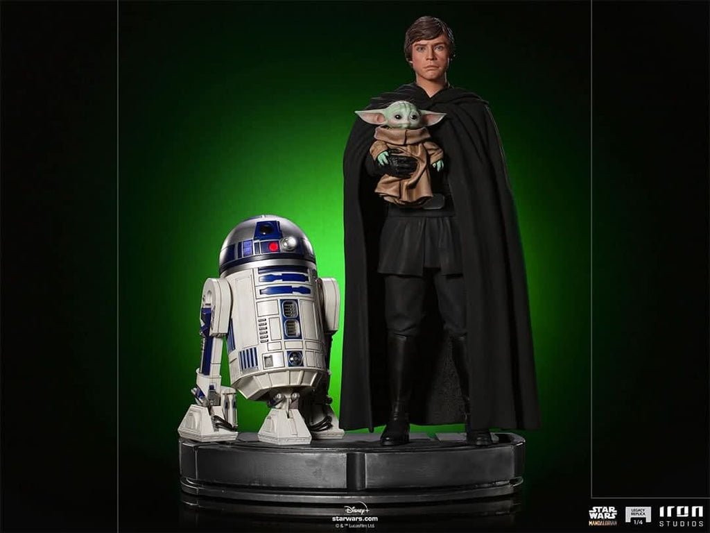 Luke Skywalker, R2-D2 and Grogu - Star Wars: The Mandalorian - Legacy Replica 1/4 - Iron Studios
