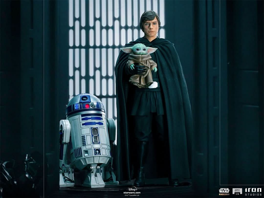 Statue Luke Skywalker, R2 - D2 and Grogu - The Mandalorian - Legacy Replica 1/4 - Iron Studios