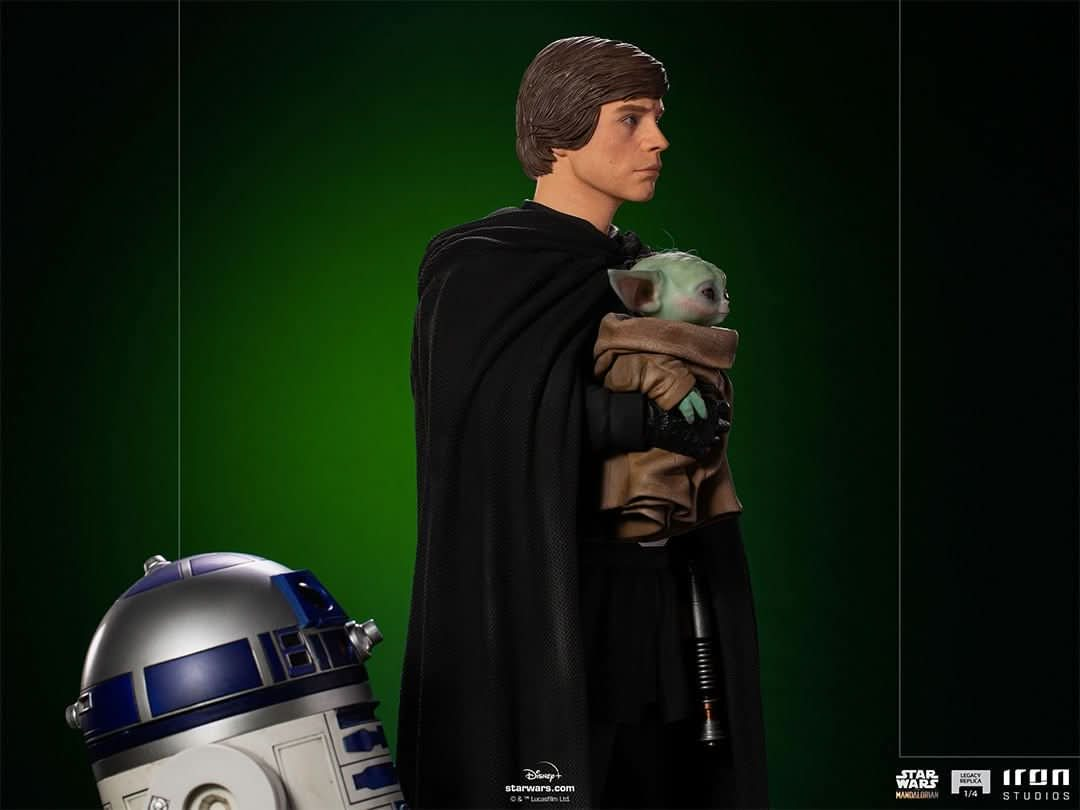 Statue Luke Skywalker, R2 - D2 and Grogu - The Mandalorian - Legacy Replica 1/4 - Iron Studios