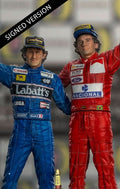 Statue Ayrton Senna and Alain Prost Deluxe Signed by Alain Prost Version - The Last Podium - Art Scale 1/10 - Iron Studios