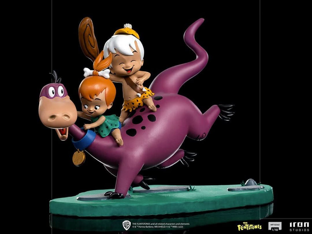 Statue Dino, Pebbles and Bamm-Bamm - The Flintstones - Art Scale 1/10 - Iron Studios