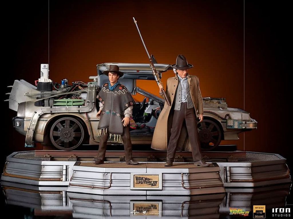 Statue Delorean Full Set Deluxe - Back to the Future III - Art Scale 1/10 - Iron Studios