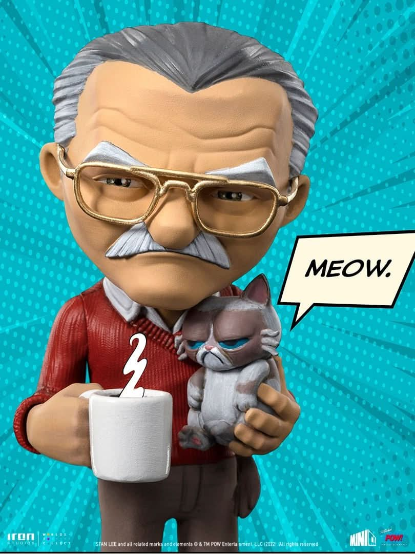 Statue Stan Lee with Grumpy Cat - Pow - MiniCo - Iron Studios