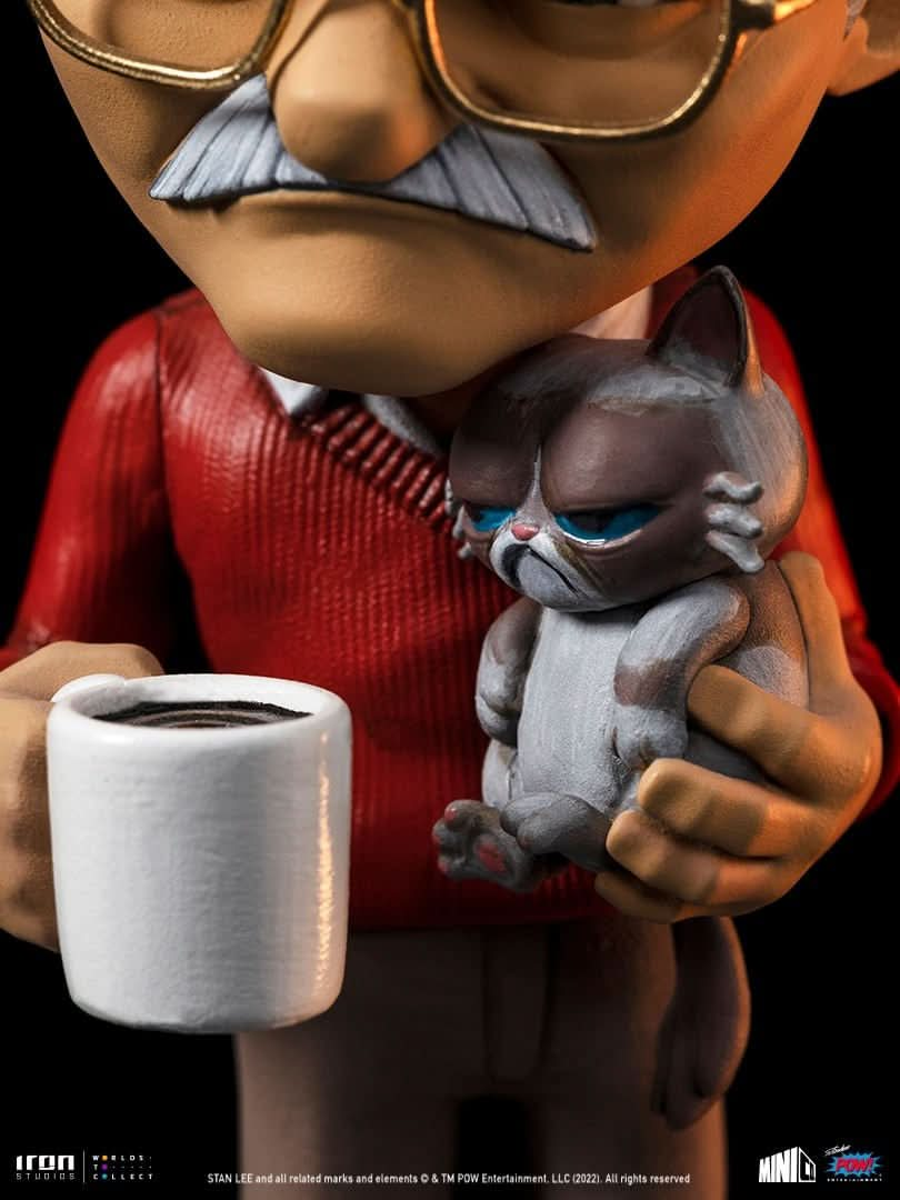 Statue Stan Lee with Grumpy Cat - Pow - MiniCo - Iron Studios