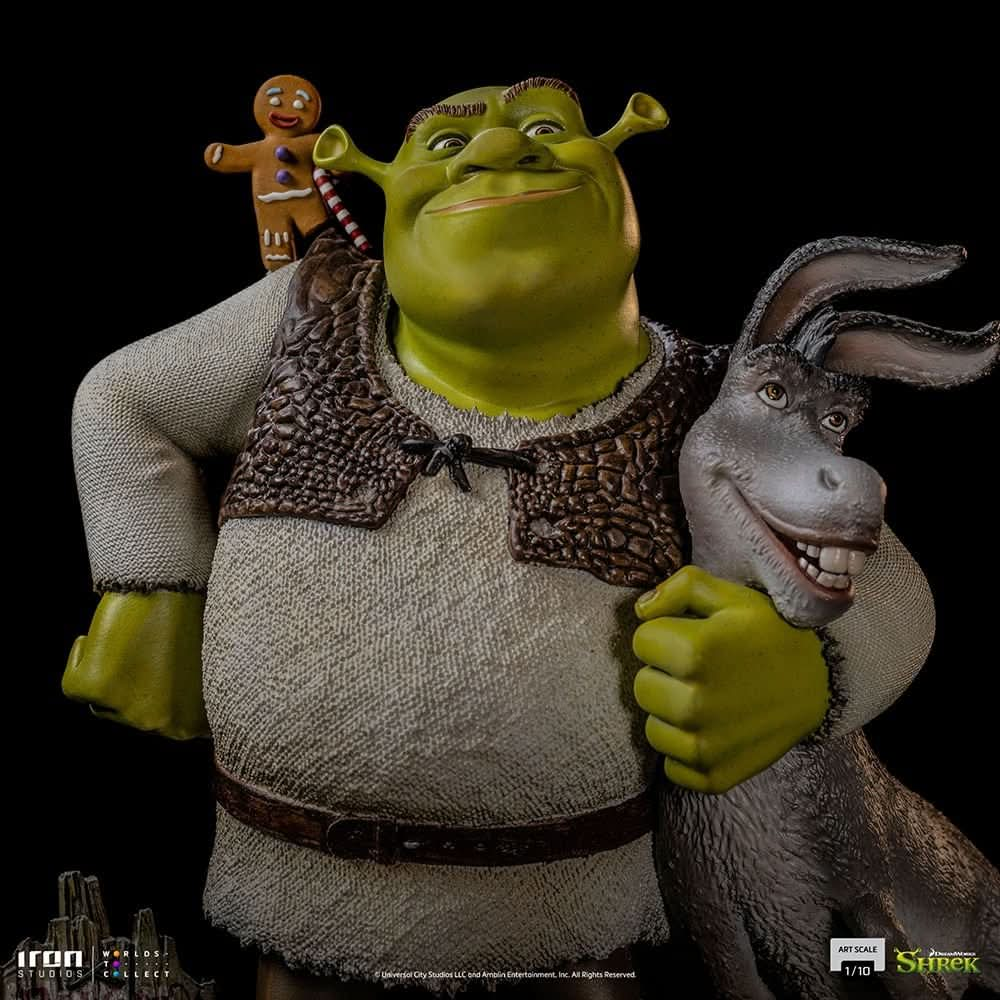 Statue Shrek, Donkey and The Gingerbread Man (Deluxe) - Shrek - Art Scale 1/10 - Iron Studios