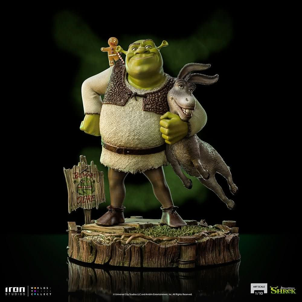 Statue Shrek, Donkey and The Gingerbread Man (Deluxe) - Shrek - Art Scale 1/10 - Iron Studios