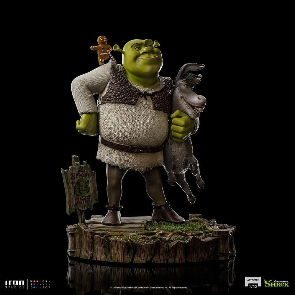 Statue Shrek, Donkey and The Gingerbread Man (Deluxe) - Shrek - Art Scale 1/10 - Iron Studios