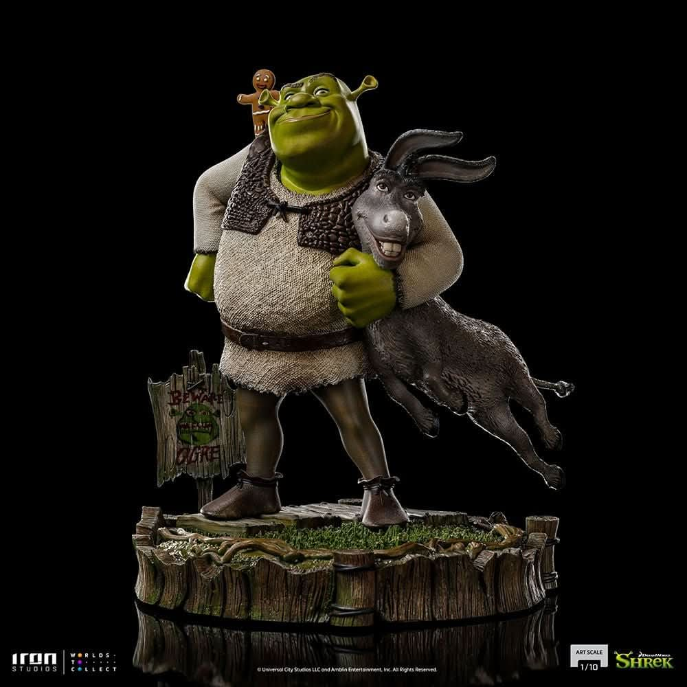 Statue Shrek, Donkey and The Gingerbread Man (Deluxe) - Shrek - Art Scale 1/10 - Iron Studios