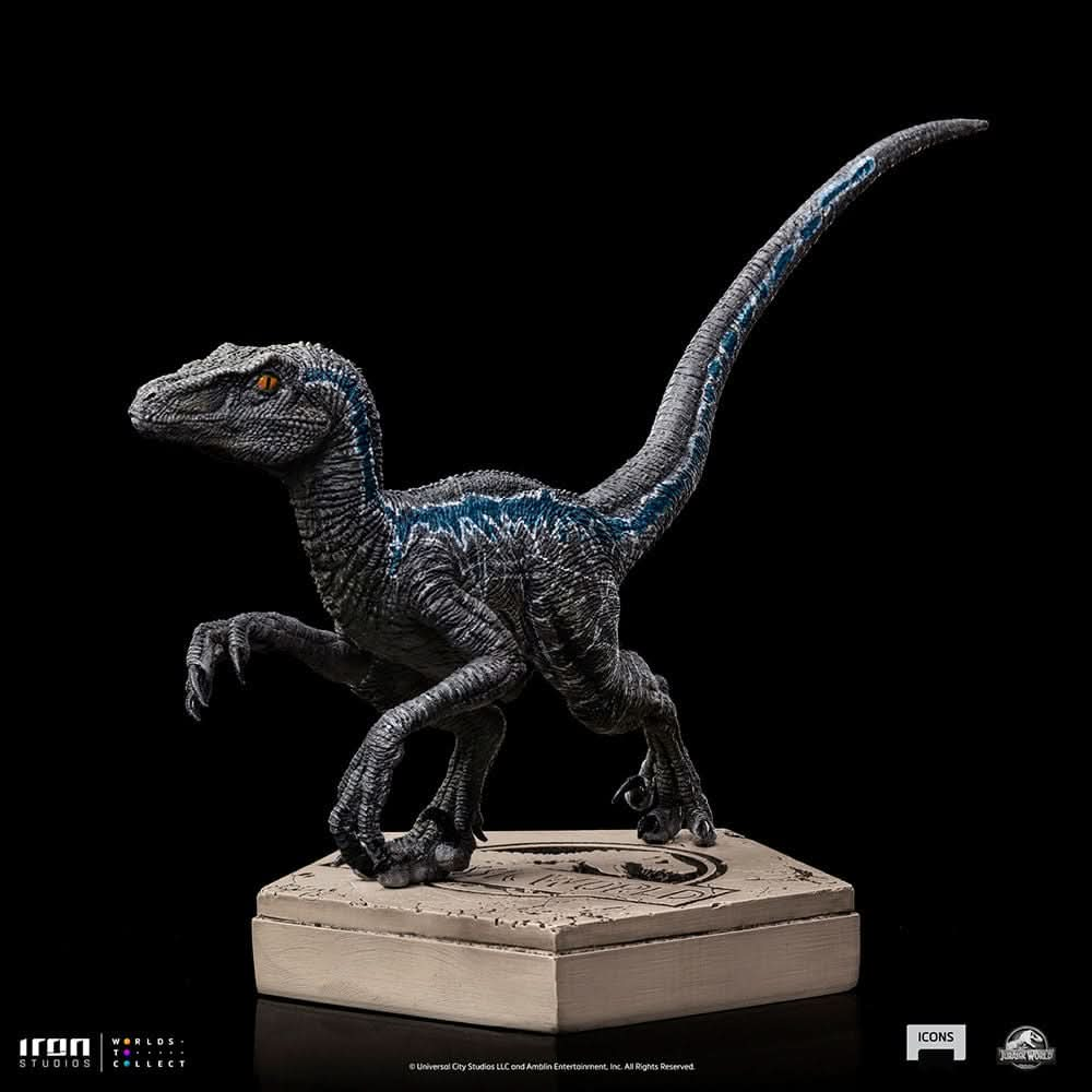 Statue Velociraptor Blue A - Jurassic World - Icons - Iron Studios