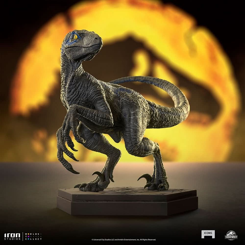 Statue Velociraptor Blue B - Jurassic World - Icons - Iron Studios