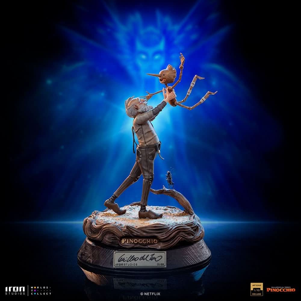 Statue Geppetto & Pinocchio Deluxe Signed - Art Scale 1/10 - Iron Studios