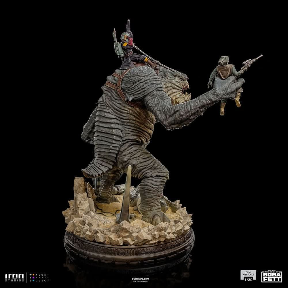 Statue Boba Fett & Rancor - The Book of Boba Fett - Demi Art Scale 1/20 - Iron Studios