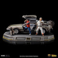 Statue DeLorean Full Set Deluxe - Back to the Future - Art Scale 1/10 - Iron Studios