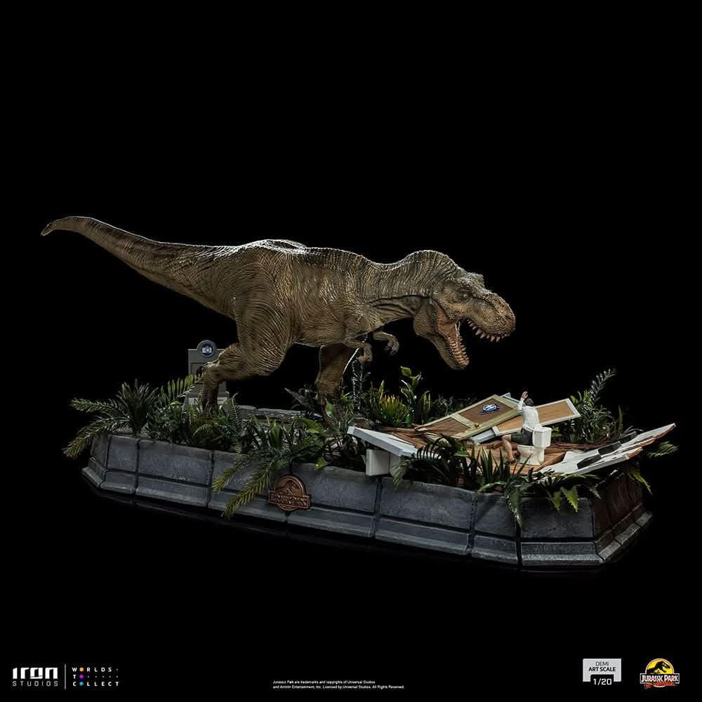 Statue Rex and Donald Gennaro - Jurassic Park - Demi Scale 1/20 - Iron Studios