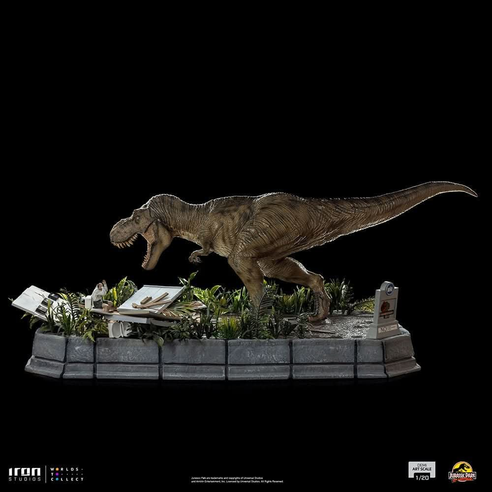 Statue Rex and Donald Gennaro - Jurassic Park - Demi Scale 1/20 - Iron Studios