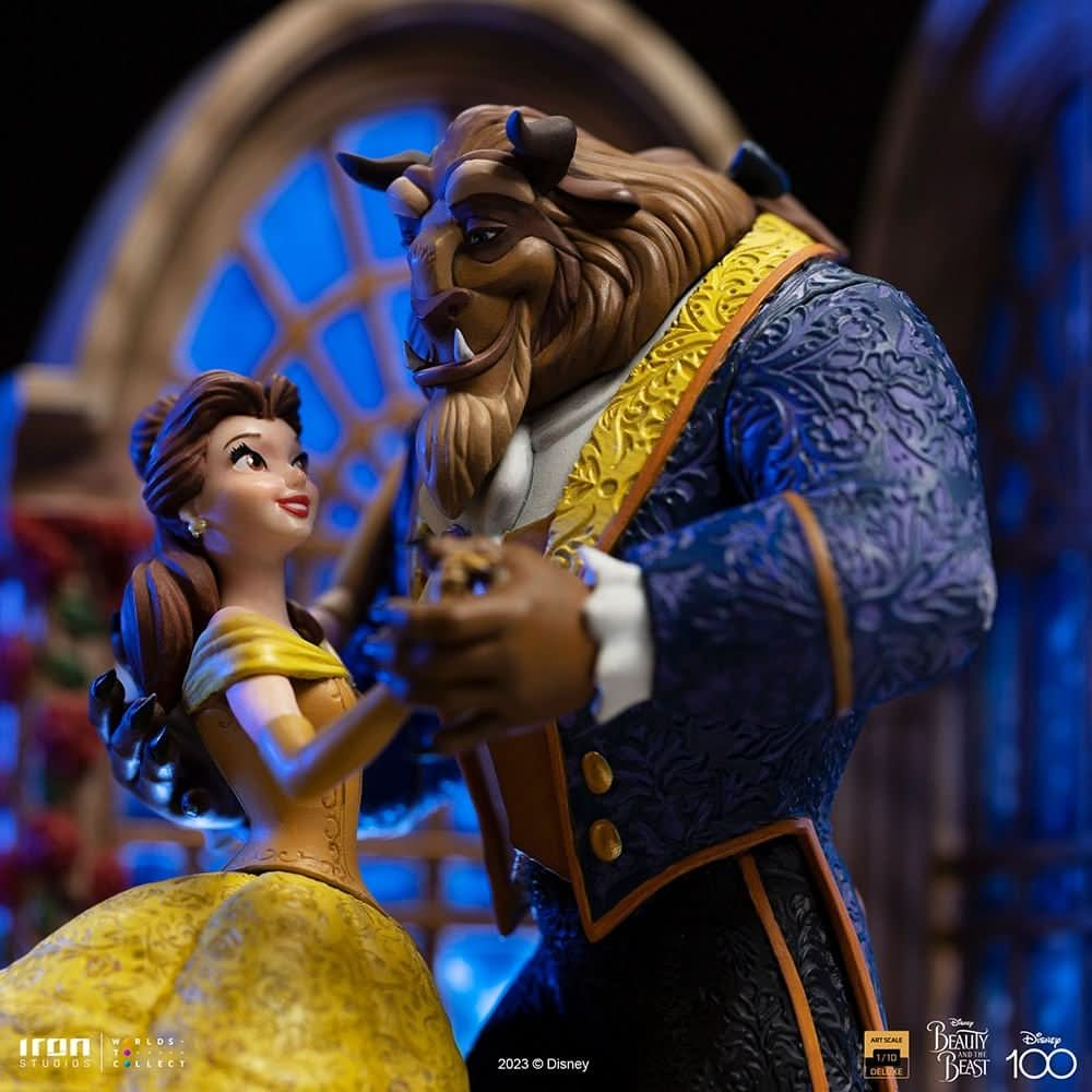 Statue Beauty and the Beast Deluxe - Disney 100Th - Beauty and the Beast - Art Scale 1/10 - Iron Studios