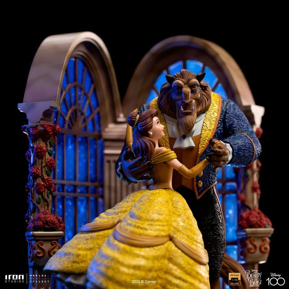 Statue Beauty and the Beast Deluxe - Disney 100Th - Beauty and the Beast - Art Scale 1/10 - Iron Studios