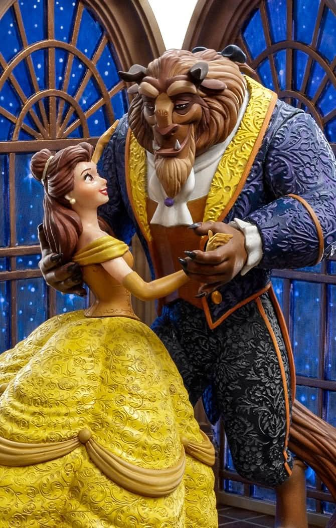 Statue Beauty and the Beast Deluxe - Disney 100Th - Beauty and the Beast - Art Scale 1/10 - Iron Studios