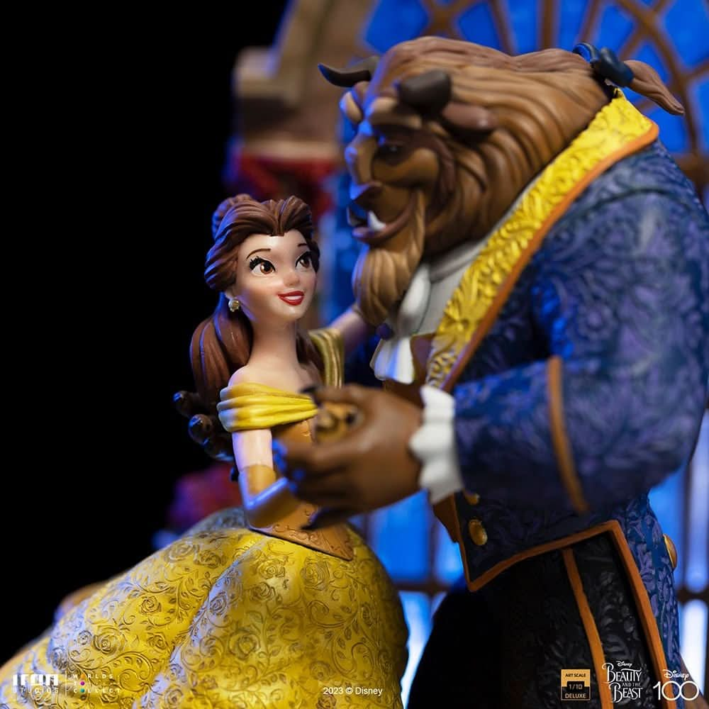 Statue Beauty and the Beast Deluxe - Disney 100Th - Beauty and the Beast - Art Scale 1/10 - Iron Studios