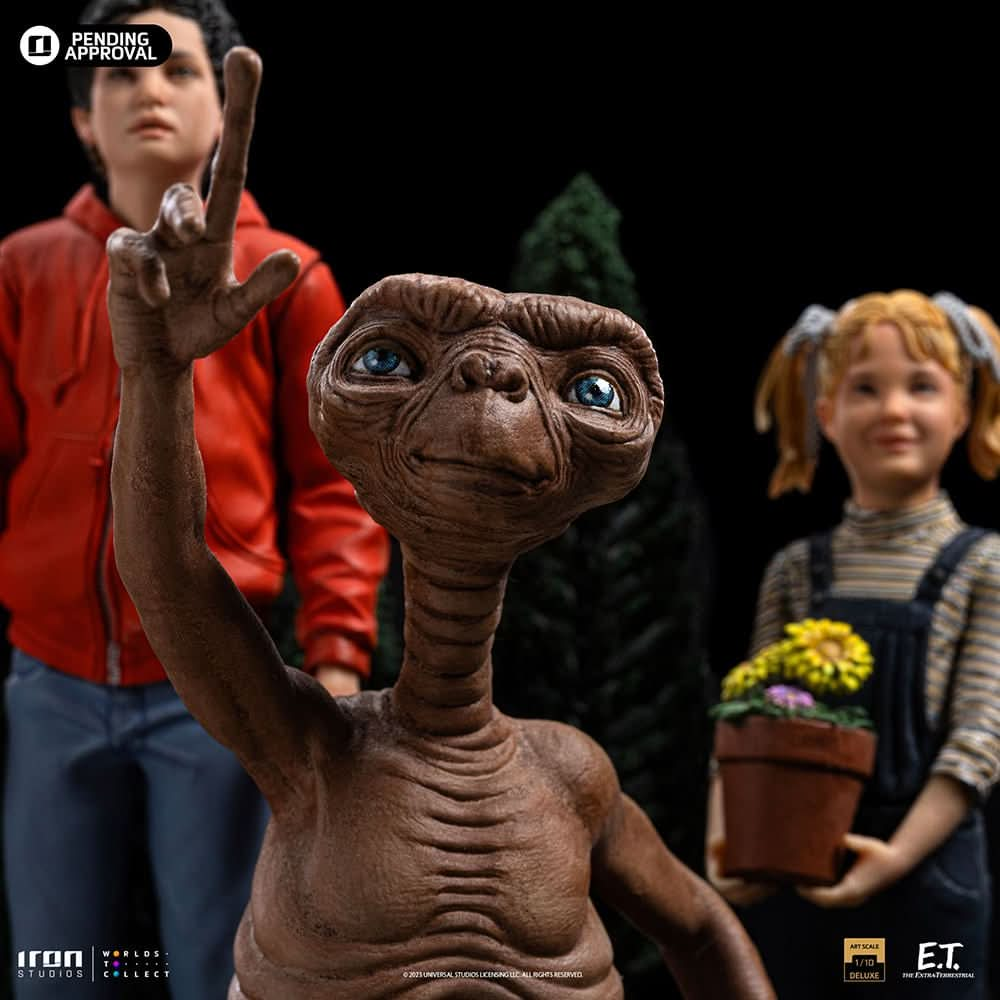 Statue E.T. Elliot and Gertie Deluxe - E.T. The Extra - Terrestrial - Art Scale 1/10 - Iron Studios