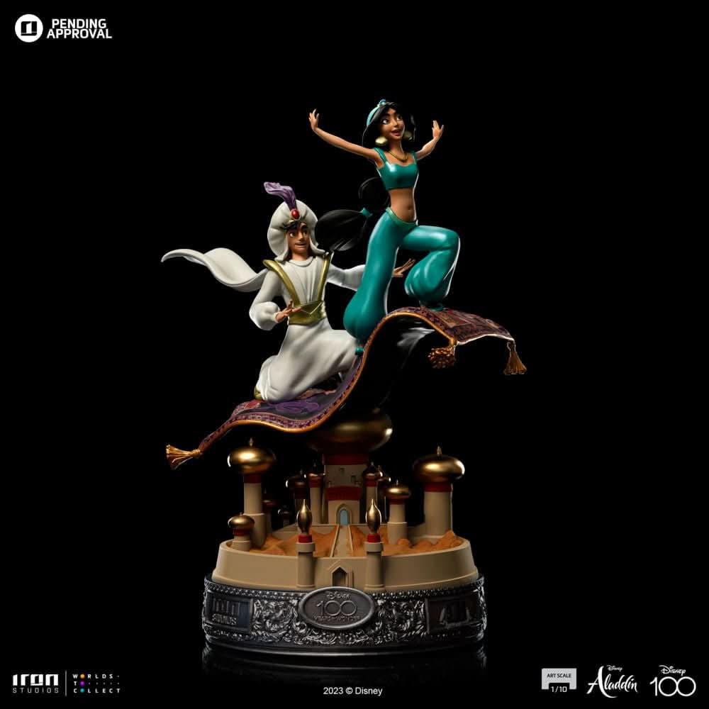 Statue Aladdin and Jasmine 100 Years Ver - Disney 100th - Aladdin - Art Scale 1/10 - Iron Studios