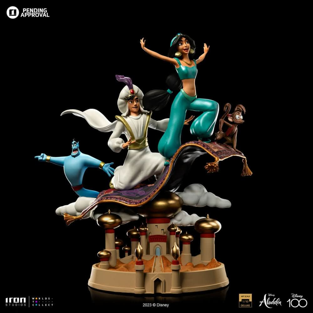 Statue Aladdin and Jasmine Deluxe - Disney 100th - Aladdin - Art Scale 1/10 - Iron Studios